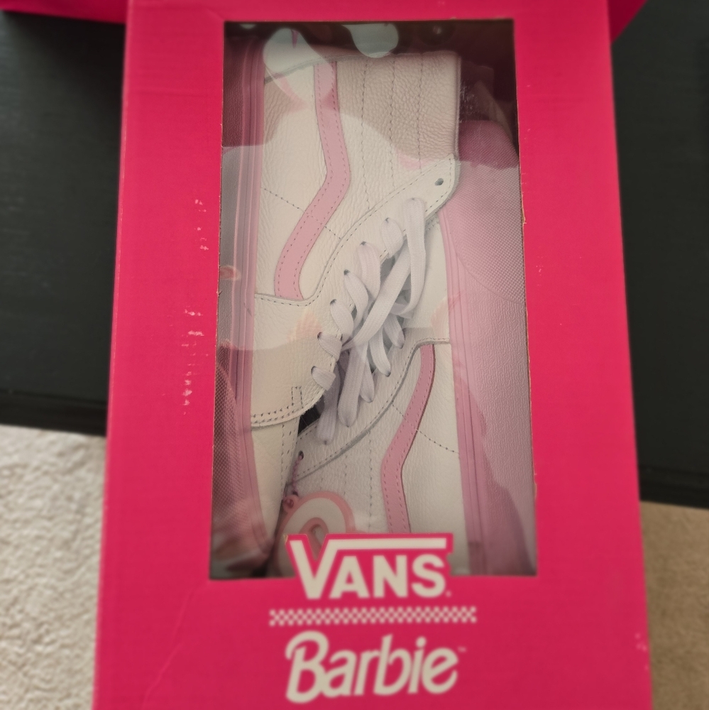 Vans Off Wall Barbie Platform Sneakers In Box With Charm Worn Once Barbies 8
